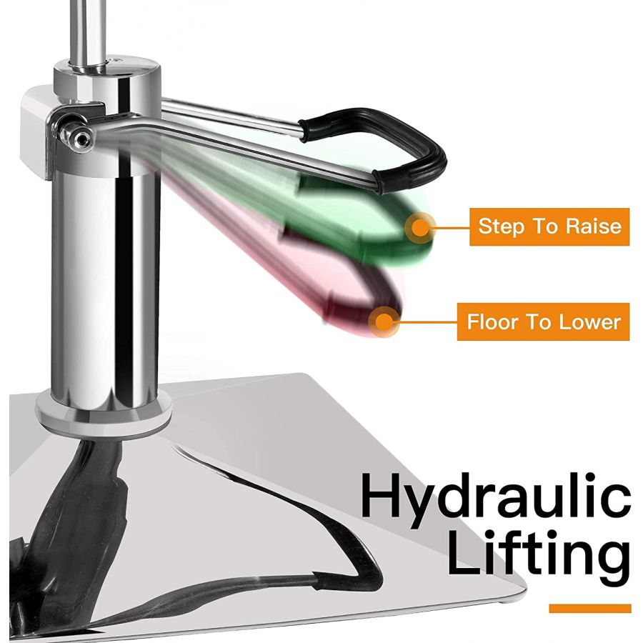 Heavy Duty Steel Frame Stylist Salon Chair White 